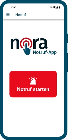 Bildschirm Notruf-App nora